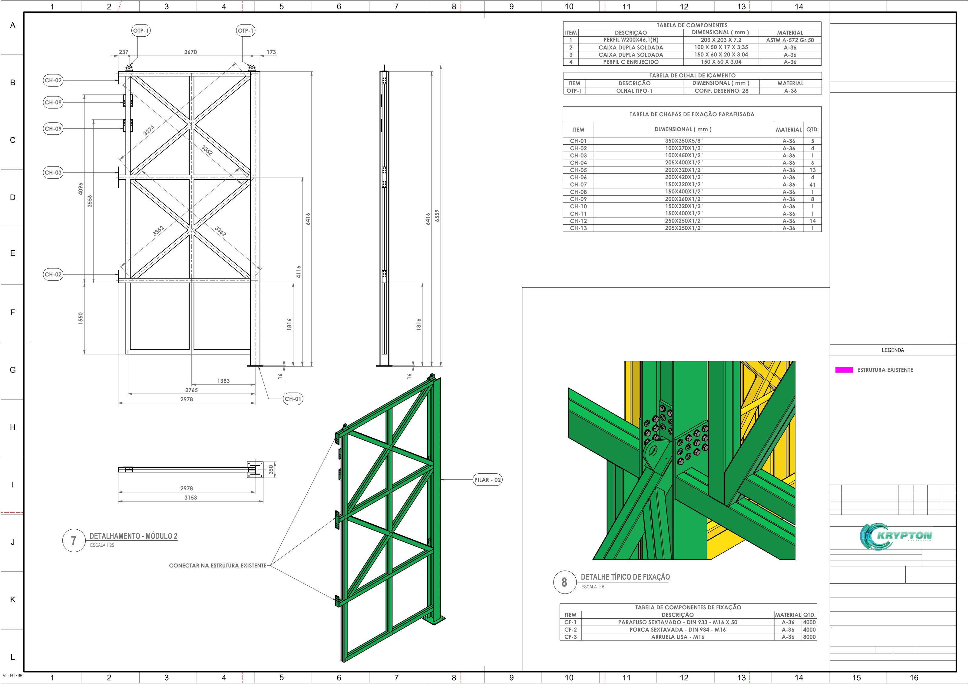Detalhamento para fabricação