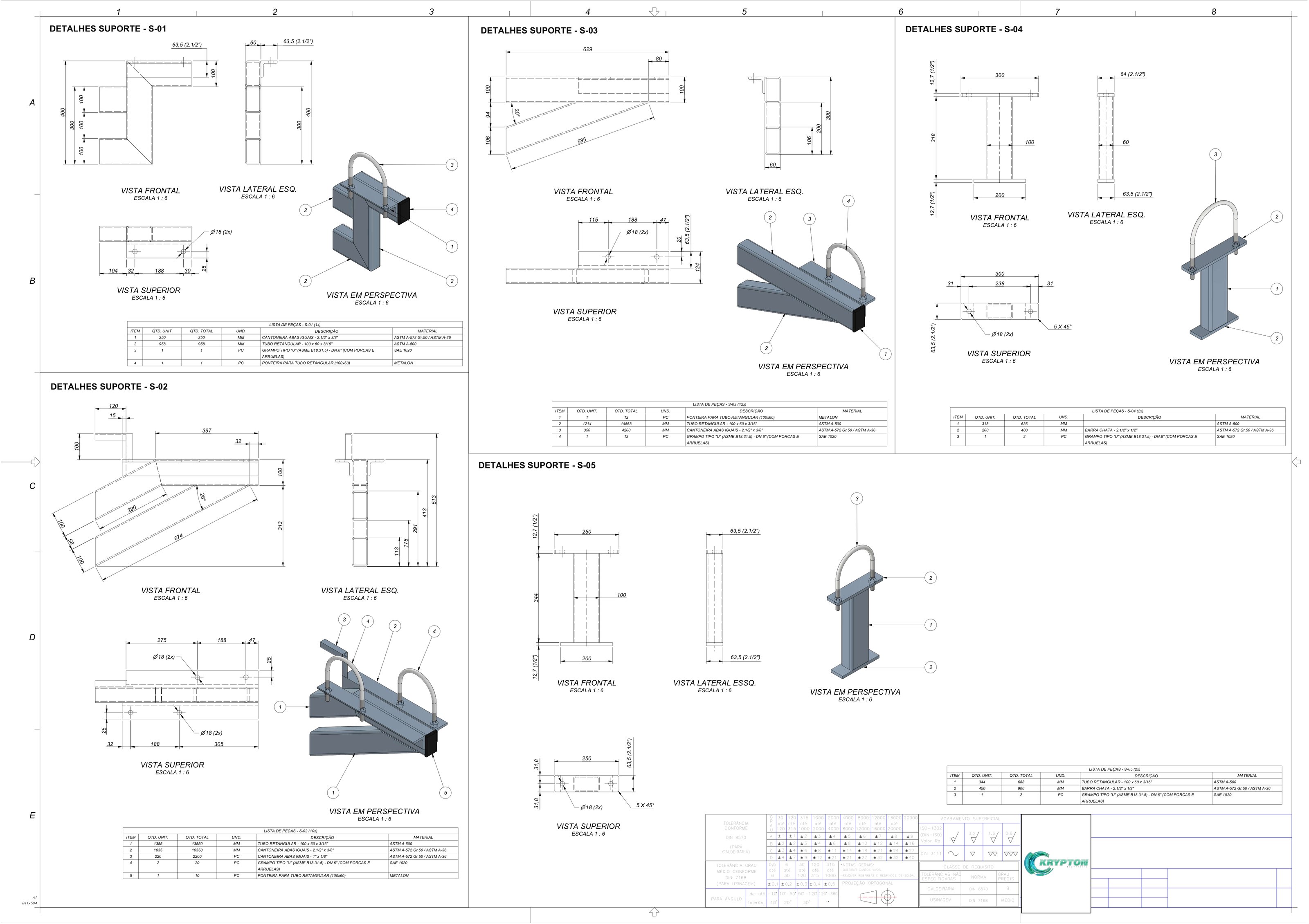 Detalhamento para fabricação